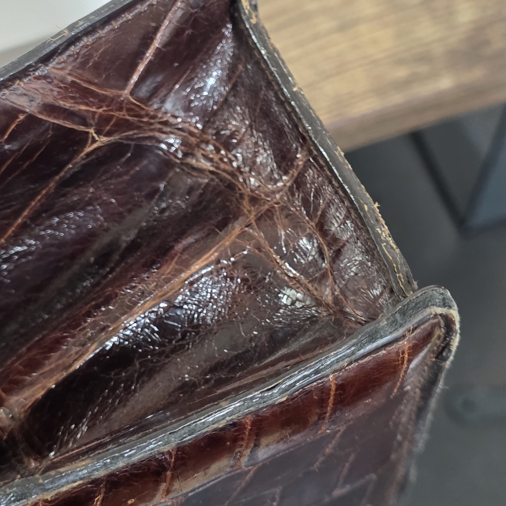 VINTAGE - 1950's Deauville Crocodile Handbag - Picture 8 of 11